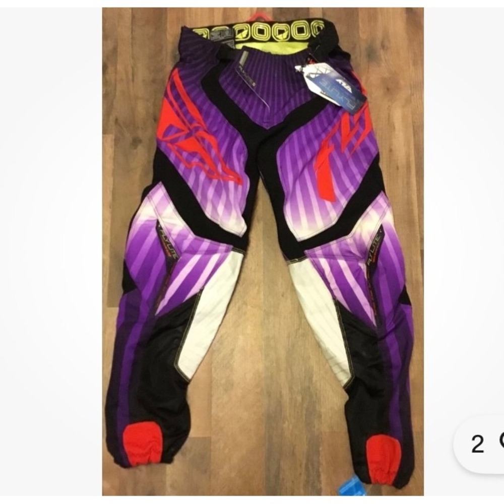 Fly Racing Lite Hydrogen Red Purple Black  Pants Size 30